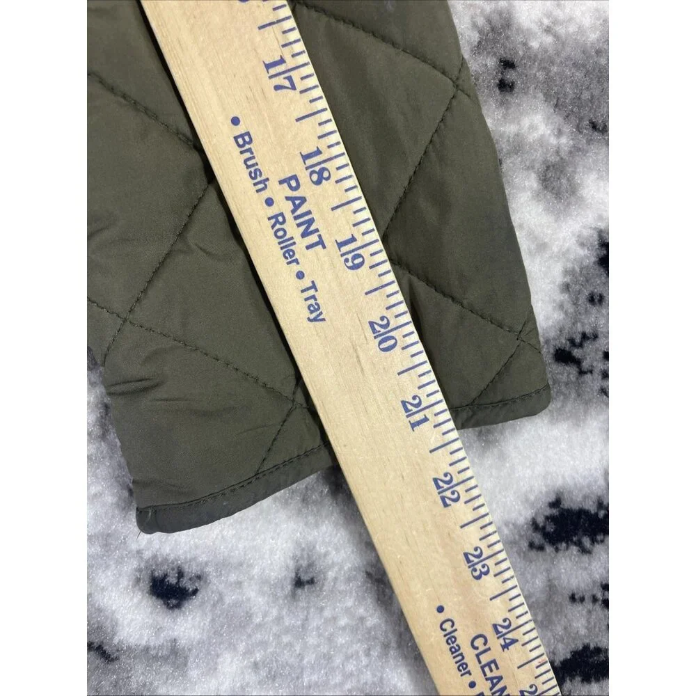 Ralph Lauren Jacket Boys Size Large (12/14) Green Double Breasted Puffer Pockets